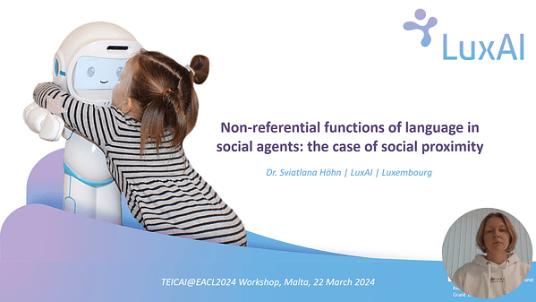 Non-Referential Functions of Language in Social Agents: The Case of Social Proximity