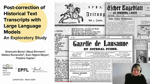 Post-Correction of Historical Text Transcripts with Large Language Models: An Exploratory Study