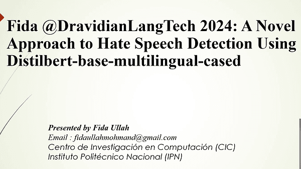 Fida @DravidianLangTech 2024: A Novel Approach to Hate Speech Detection Using Distilbert-base-multilingual-cased