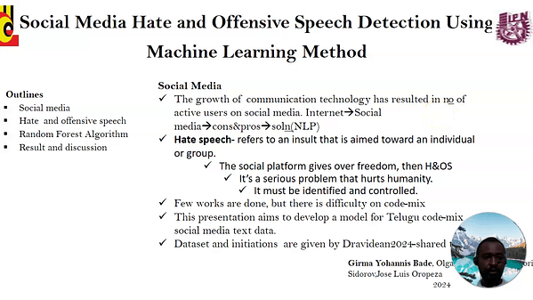 Social Media Hate and Offensive Speech Detection Using Machine Learning method