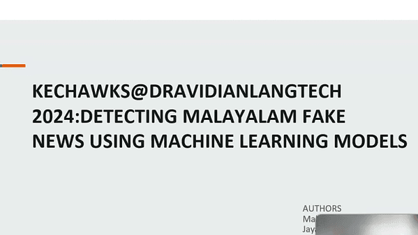 KEC HAWKS@DravidianLangTech-2024 : Detecting Malayalam Fake News using Machine Learning Models