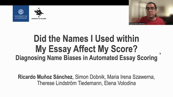 Did the Names I Used within My Essay Affect My Score? Diagnosing Name Biases in Automated Essay Scoring
