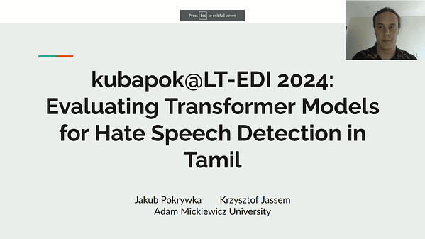 kubapok@LT-EDI 2024: Evaluating Transformer Models for Hate Speech Detection in Tamil