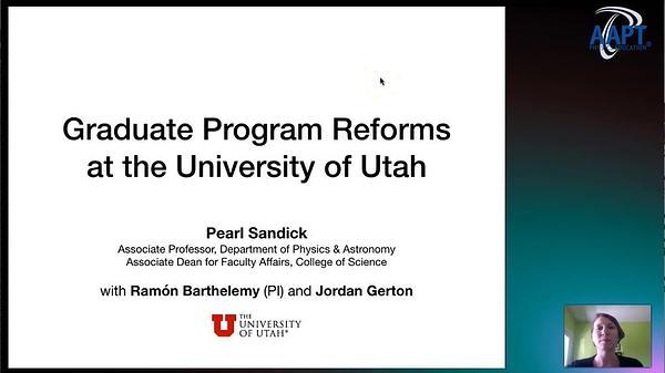 Graduate Program Reform at the University of Utah