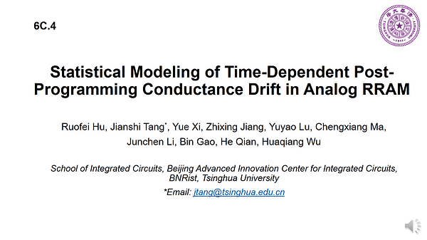 Statistical Modeling of Time-Dependent Post-Programming Conductance Drift in Analog RRAM