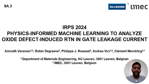 Physics-informed machine learning to analyze oxide defect-induced RTN in gate leakage current