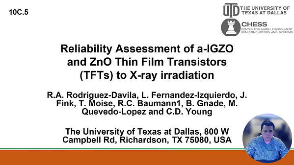 Reliability Assessment of a-IGZO and ZnO Thin Film Transistors (TFTs) to X-ray irradiation