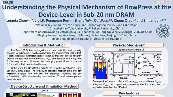 Understanding the Physical Mechanism of RowPress at the Device-Level in Sub-20 nm DRAM