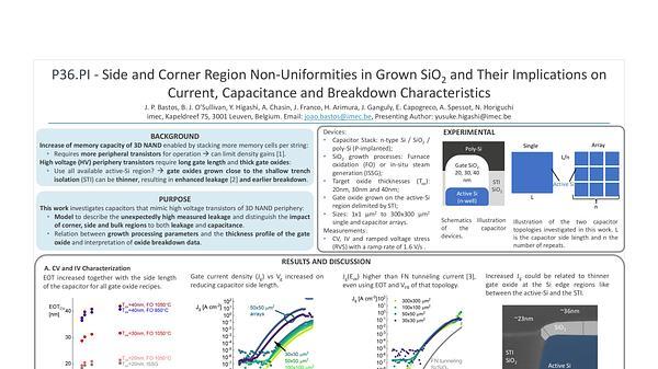 Side and Corner Region Non-Uniformities in Grown SiO2 and Their Implications on Current, Capacitance and Breakdown Characteristics