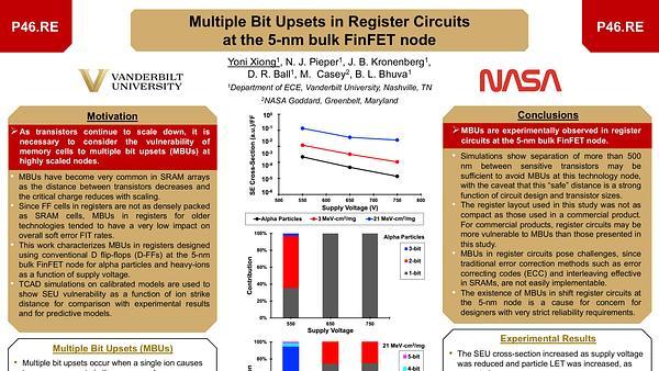 Multiple Bit Upsets in Register Circuits at the 5-nm bulk FinFET node