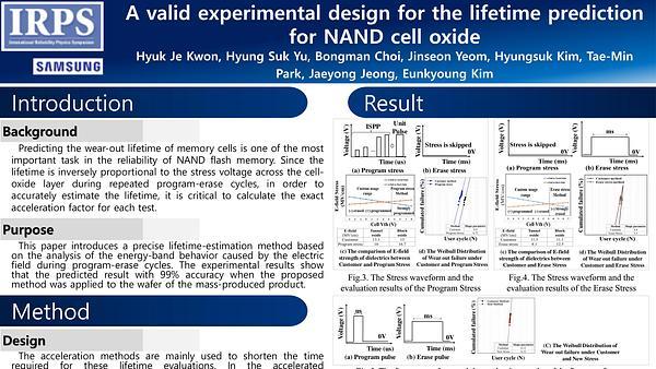 A valid experimental design of the lifetime prediction for NAND Cell Oxide