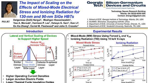 The Impact of Scaling on the Effects of Mixed-Mode Electrical Stress and Ionizing Radiation for 130-nm and 90-nm SiGe HBTs