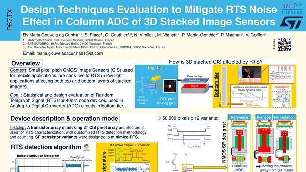 Design Techniques Evaluation to Mitigate RTS Noise Effect in Column ADC of 3D Stacked Image Sensors