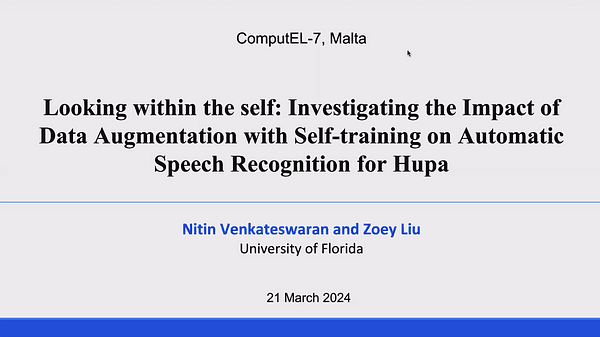 Looking within the self: Investigating the Impact of Data Augmentation with Self-training on Automatic Speech Recognition for Hupa