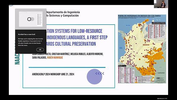 Translation systems for low-resource Colombian Indigenous languages, a first step towards cultural preservation