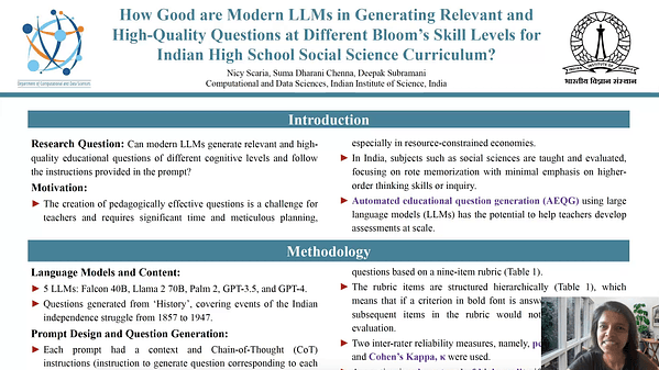 How Good are Modern LLMs in Generating Relevant and High-Quality Questions at Different Bloom's Skill Levels for Indian High School Social Science Curriculum?