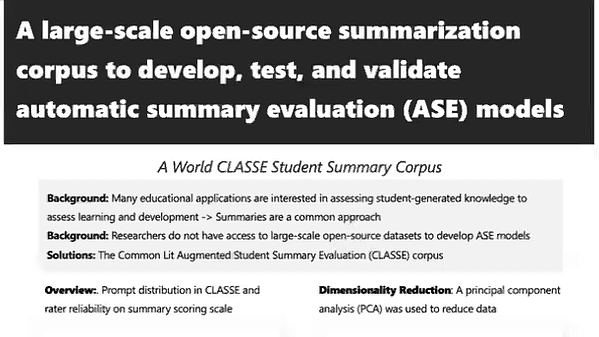 A World CLASSE Student Summary Corpus