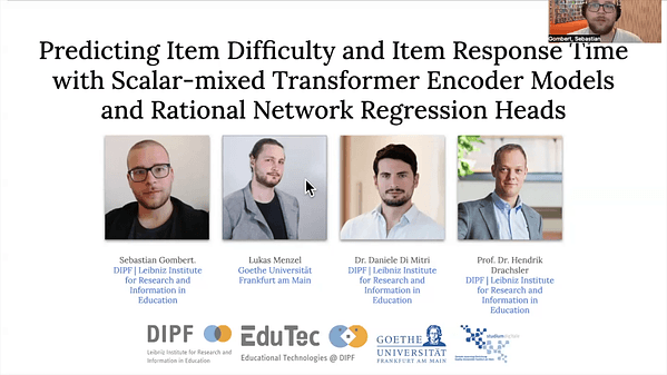 Predicting Item Difficulty and Item Response Time with Scalar-mixed Transformer Encoder Models and Rational Network Regression Heads