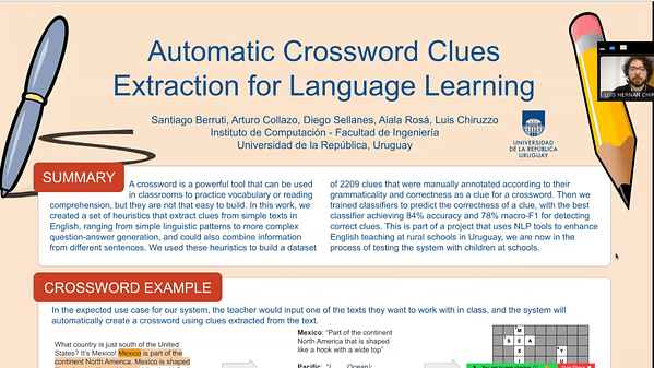 Automatic Crossword Clues Extraction for Language Learning