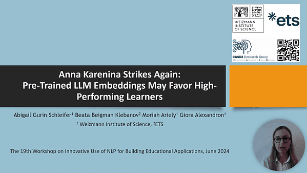 Anna Karenina Strikes Again: Pre-Trained LLM Embeddings May Favor High-Performing Learners