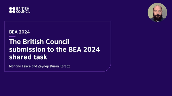 The British Council submission to the BEA 2024 shared task