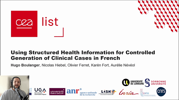 Using Structured Health Information for Controlled Generation of Clinical Cases in French