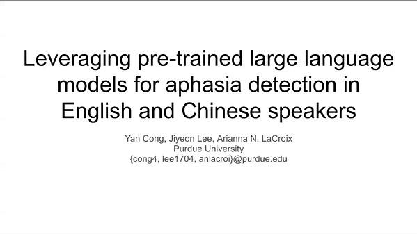 Leveraging pre-trained large language models for aphasia detection in English and Chinese speakers