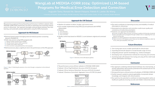 WangLab at MEDIQA-CORR 2024: Optimized LLM-based Programs for Medical Error Detection and Correction