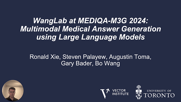 WangLab at MEDIQA-M3G 2024: Multimodal Medical Answer Generation using Large Language Models