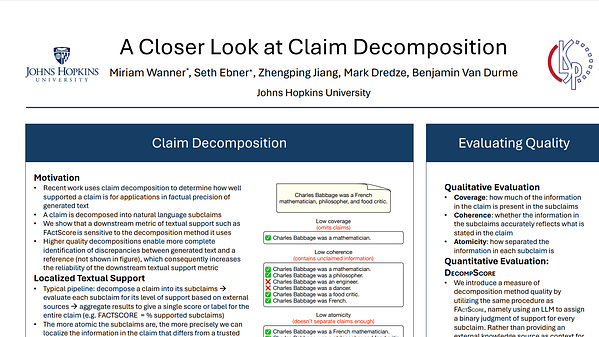 A Closer Look at Claim Decomposition