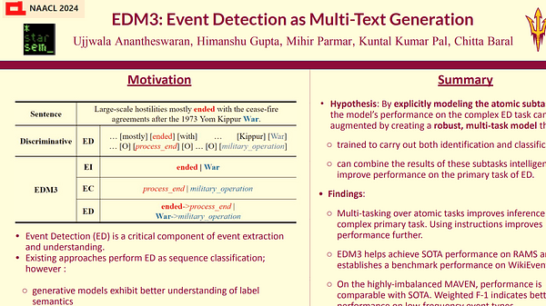 EDM3: Event Detection as Multi-task Text Generation