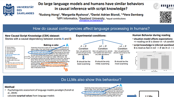 Do large language models and humans have similar behaviours in causal inference with script knowledge?