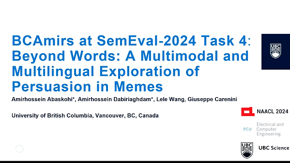 BCAmirs at SemEval-2024 Task 4: Beyond Words: A Multimodal and Multilingual Exploration of Persuasion in Memes