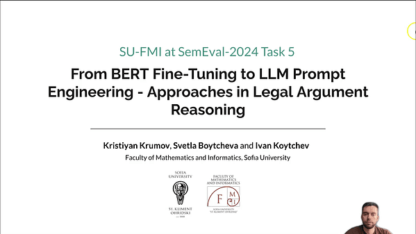 SU-FMI at SemEval-2024 Task 5: From BERT Fine-Tuning to LLM Prompt Engineering - Approaches in Legal Argument Reasoning