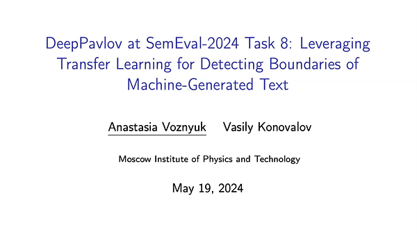 DeepPavlov at SemEval-2024 Task 8: Leveraging Transfer Learning for Detecting Boundaries of Machine-Generated Texts