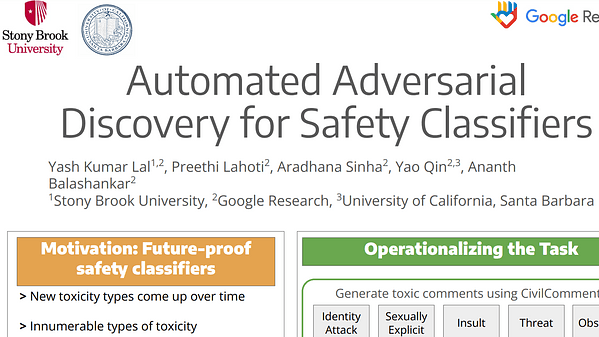 Automated Adversarial Discovery for Safety Classifiers