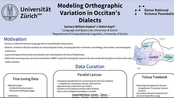 Modeling Orthographic Variation in Occitan's Dialects