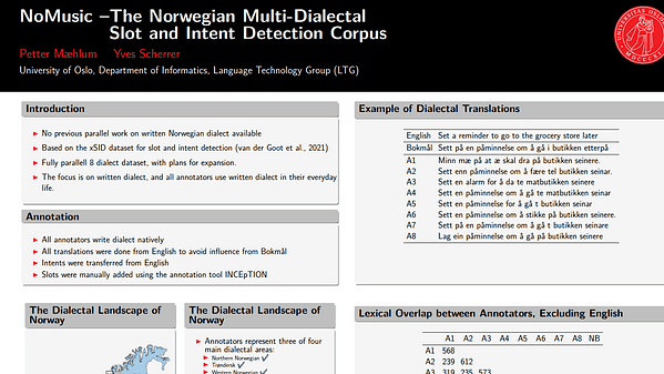 NoMusic - The Norwegian Multi-Dialectal Slot and Intent Detection Corpus