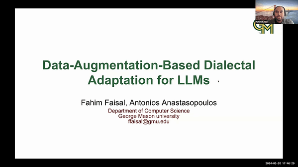 Data-Augmentation based Dialectal Adaptation for LLMs