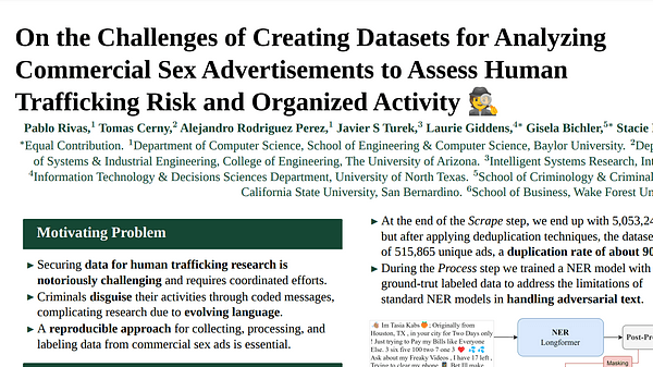 On the Challenges of Creating Datasets for Analyzing Commercial Sex Advertisements to Assess Human Trafficking Risk and Organized Activity