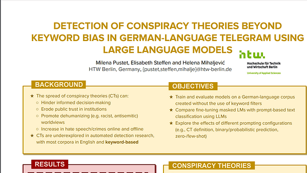 Detection of Conspiracy Theories Beyond Keyword Bias in German-Language Telegram Using Large Language Models