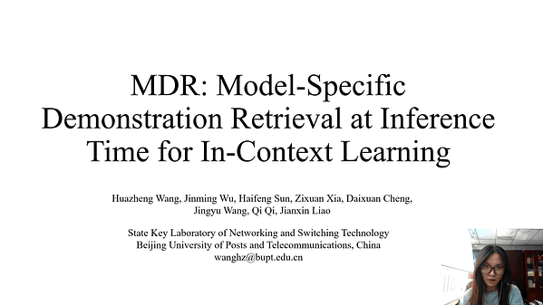MDR: Model-Specific Demonstration Retrieval at Inference Time for In-Context Learning