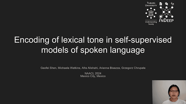 Encoding of lexical tone in self-supervised models of spoken language