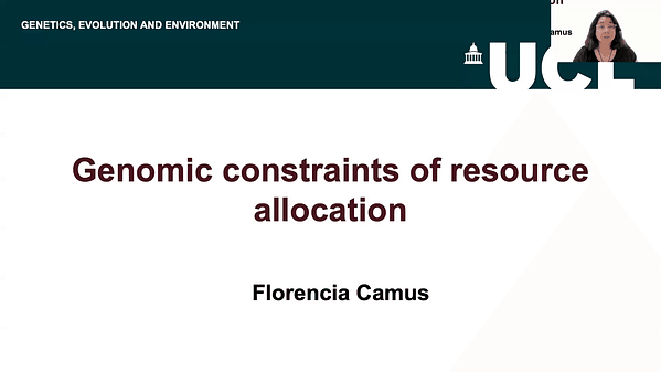 Genomic constraints of resource allocation