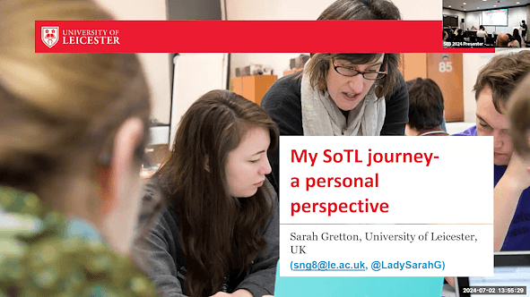 My SoTL journey- a personal perspective