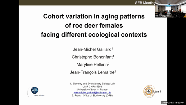 Cohort variation in aging patterns of roe deer females facing different ecological contexts