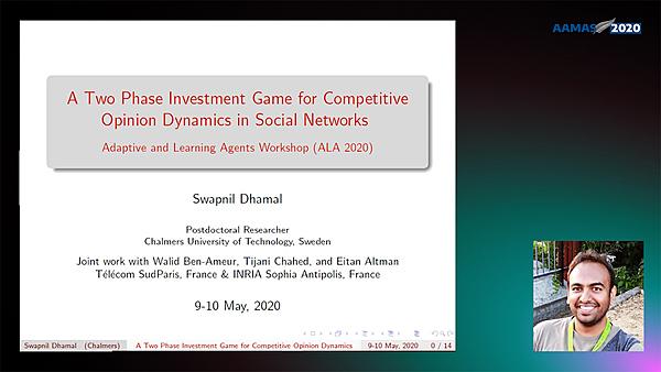 A Two Phase Investment Game for Competitive Opinion Dynamics in Social Networks