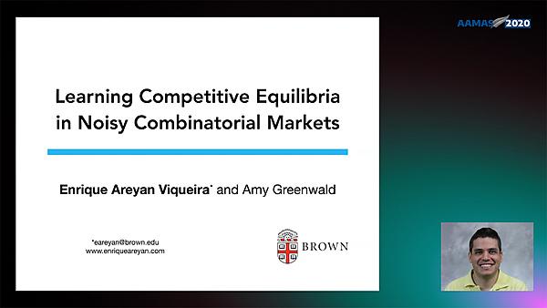 Learning Competitive Equilibria  in Noisy Combinatorial Markets