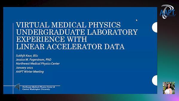 Virtual Medical Physics Undergraduate Laboratory Experience with Linear Accelerator Data