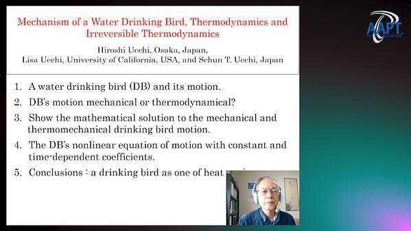 Mechanism of a Water Drinking Bird, Thermodynamics and Irreversible Thermodynamics